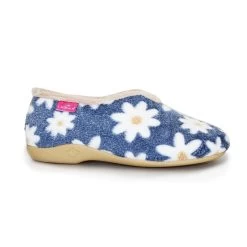 Lunar Women’s Daisy Flower Slippers – Blue -Fashion Lady 804220 5