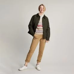 Joules Women's Arlington Cropped Quilted Jacket - Heritage Green -Fashion Lady 885435 1