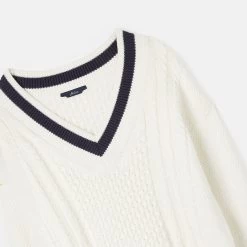Joules Women's Dawson Cricket Jumper - Creme Navy -Fashion Lady 885575 9