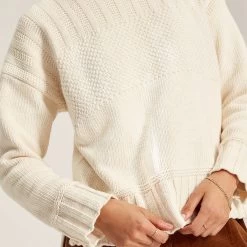 Joules Women's Joyce Roll Neck Jumper - Buttermilk -Fashion Lady 885589 10