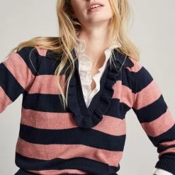 Joules Women's Maddie Jumper - Navy/Pink Stripe -Fashion Lady 885603 3