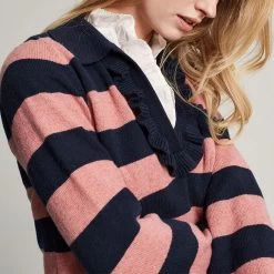 Joules Women's Maddie Jumper - Navy/Pink Stripe -Fashion Lady 885603 4