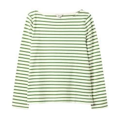Joules Women's Brancaster Top - Green Stripe -Fashion Lady 885743 5