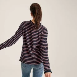 Joules Women's Daisy Striped Long Sleeve Top - Apricot/Navy Stripe 8 Joules Women's Daisy Striped Long Sleeve Top - Apricot/Navy Stripe -Fashion Lady 885778 2