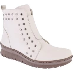 Adesso Women's Addison Studded Boots - Winter White -Fashion Lady addison winter white stud boot 3