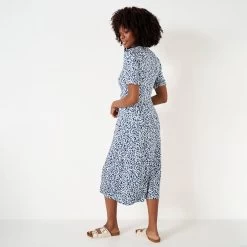 Crew Clothing Women's Ali Jersey Dress - Animal Print Blue -Fashion Lady ali jrsy dress animal print blue 3