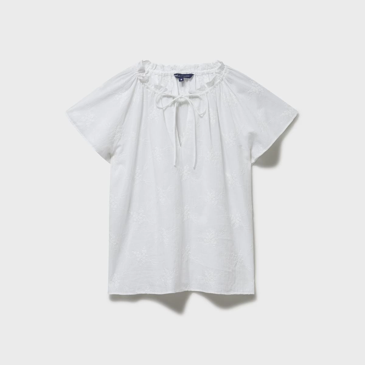 Crew Clothing Women's Amy Embroidered Cotton Top - White 2 Crew Clothing Women's Amy Embroidered Cotton Top - White - Image 2