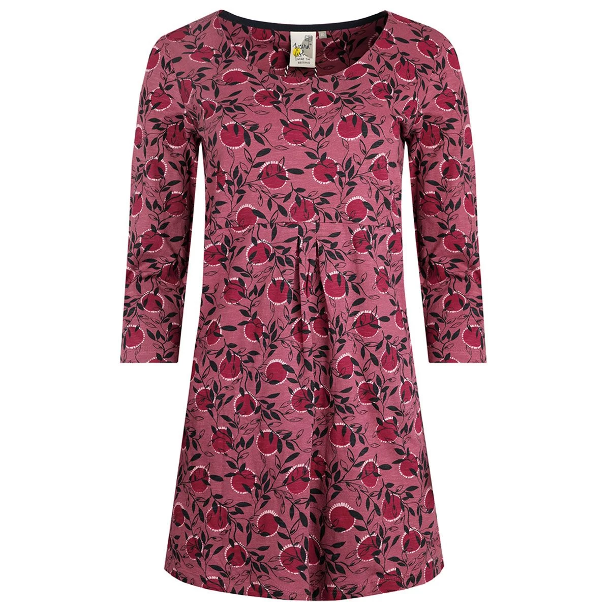 Weird Fish Women's Arlina ¾ Sleeve Tunic - Crushed Berry 1 Weird Fish Women's Arlina ¾ Sleeve Tunic - Crushed Berry