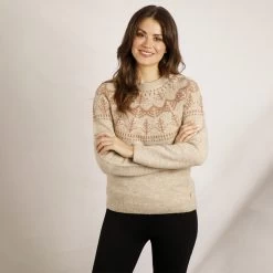 Weird Fish Women's Asteria Eco Fair Isle Jumper - Chalk -Fashion Lady asteria fair isle jumper chalk 1 1