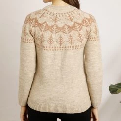 Weird Fish Women's Asteria Eco Fair Isle Jumper - Chalk -Fashion Lady asteria fair isle jumper chalk 2