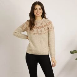 Weird Fish Women's Asteria Eco Fair Isle Jumper - Chalk