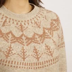 Weird Fish Women's Asteria Eco Fair Isle Jumper - Chalk -Fashion Lady asteria fair isle jumper chalk 5