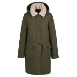 Fashion Lady -Fashion Lady barbour fox quilt coat olive 3