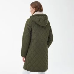 Barbour Women's Fox Quilted Jacket - Olive -Fashion Lady barbour fox quilt coat olive 5