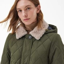 Barbour Women's Fox Quilted Jacket - Olive -Fashion Lady barbour fox quilt coat olive 6