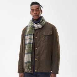 Barbour Galingale Tartan Scarf - Forest Mist Tartan 7 Barbour Galingale Tartan Scarf - Forest Mist Tartan -Fashion Lady barbour galingale scarf frstmist os 1