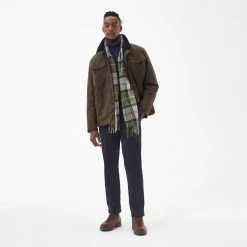 Barbour Galingale Tartan Scarf - Forest Mist Tartan 8 Barbour Galingale Tartan Scarf - Forest Mist Tartan -Fashion Lady barbour galingale scarf frstmist os 3