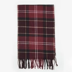 Barbour Galingale Tartan Scarf - Winter Red -Fashion Lady barbour galingale scarf wintred os 3