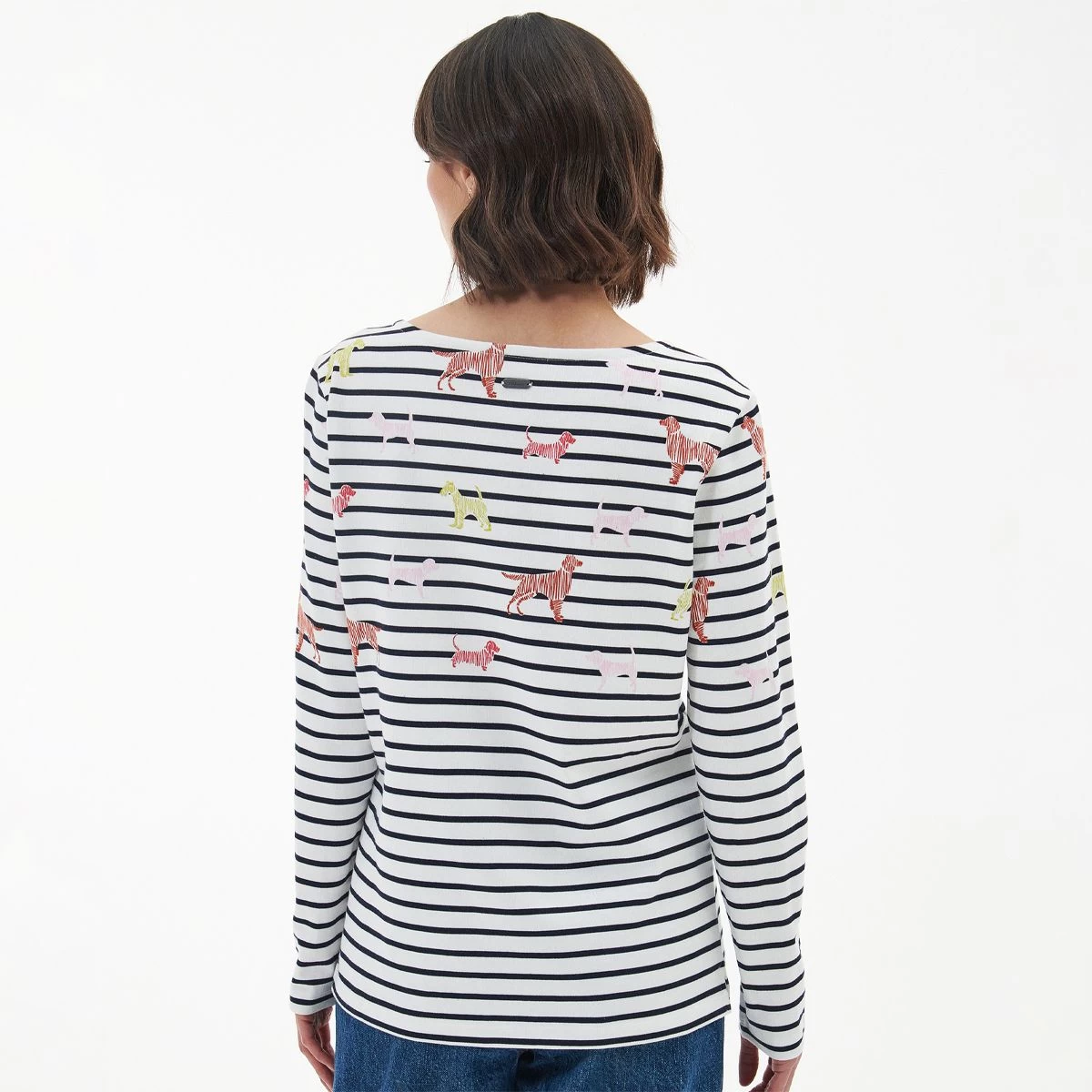 Barbour Women's Hawkins Top - Off White Dog Print 4 Barbour Women's Hawkins Top - Off White Dog Print - Image 4