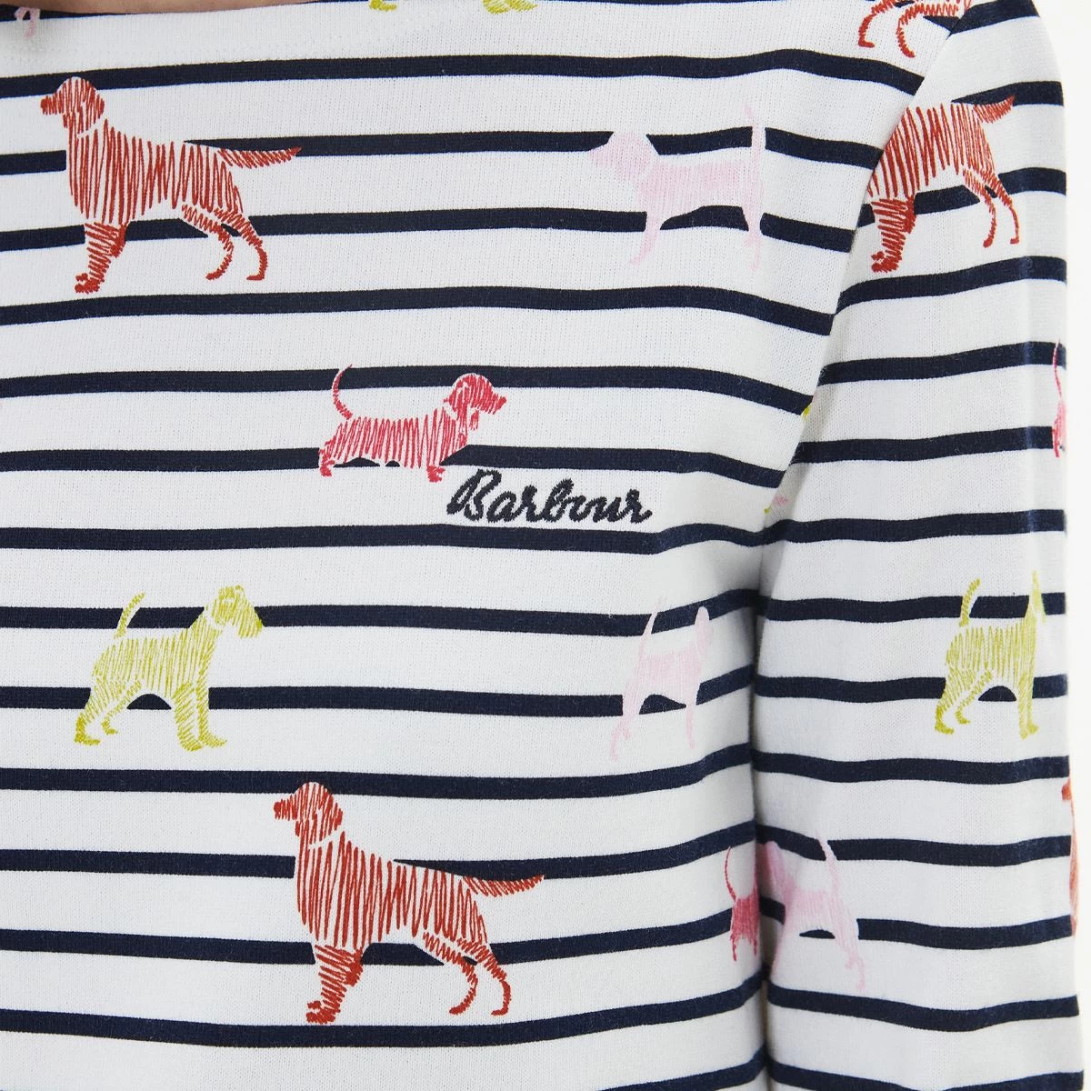 Barbour Women's Hawkins Top - Off White Dog Print 6 Barbour Women's Hawkins Top - Off White Dog Print - Image 6