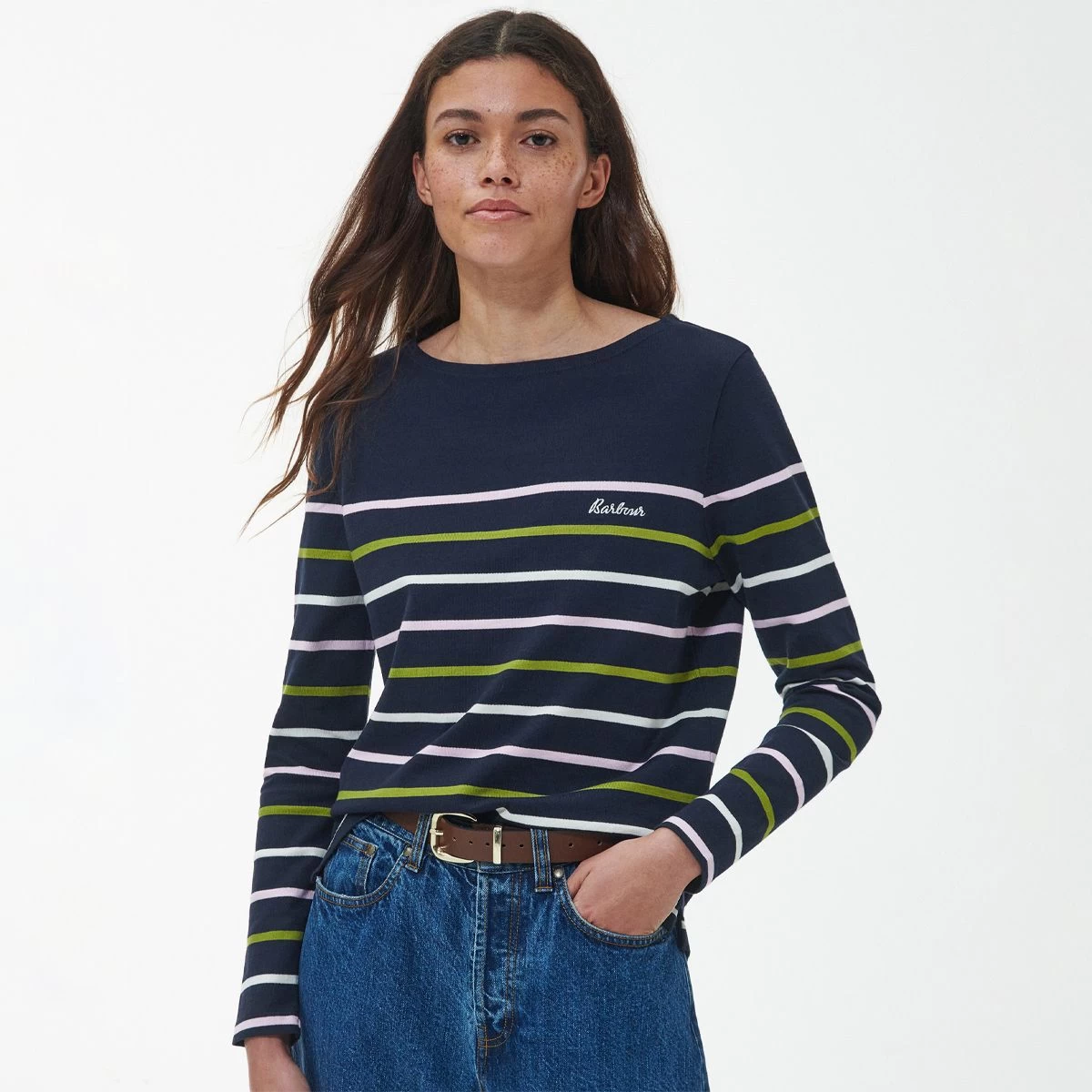 Barbour Women’s Hawkins Top - Navy Stripe 1 Barbour Women’s Hawkins Top - Navy Stripe