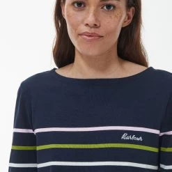Barbour Women’s Hawkins Top - Navy Stripe 12 Barbour Women’s Hawkins Top - Navy Stripe -Fashion Lady barbour hawkins top navy stripe 5
