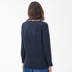 Barbour Women’s Hedley Long Sleeve Tee - Navy -Fashion Lady barbour hedley ls tee navy 4