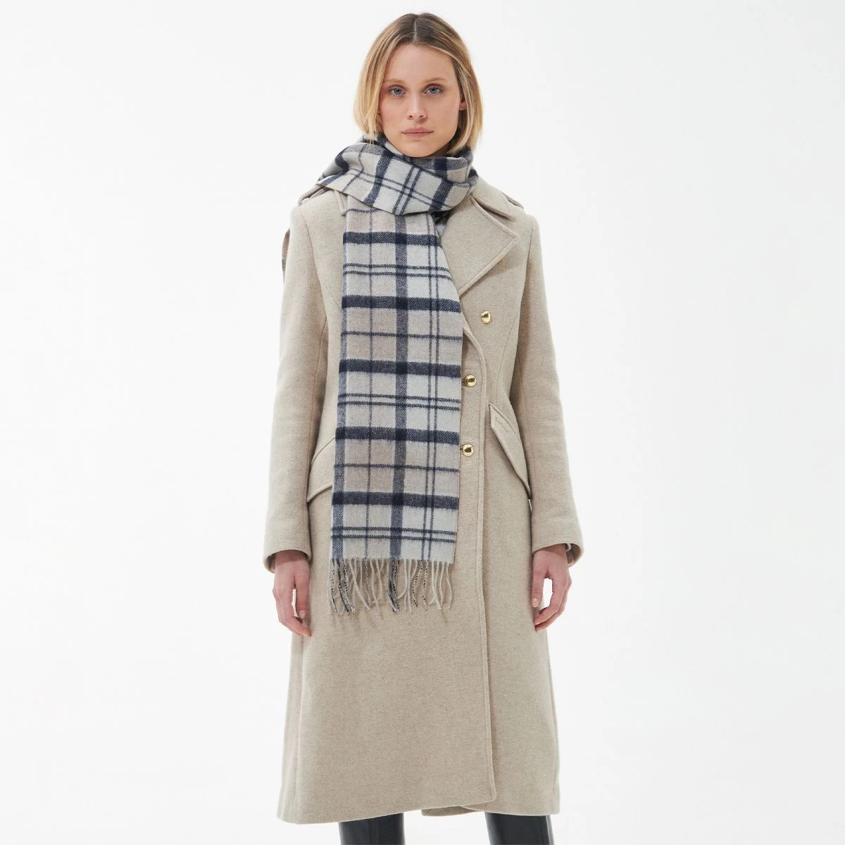 Barbour Jemima Tartan Scarf - Trench Tartan 2 Barbour Jemima Tartan Scarf - Trench Tartan - Image 2