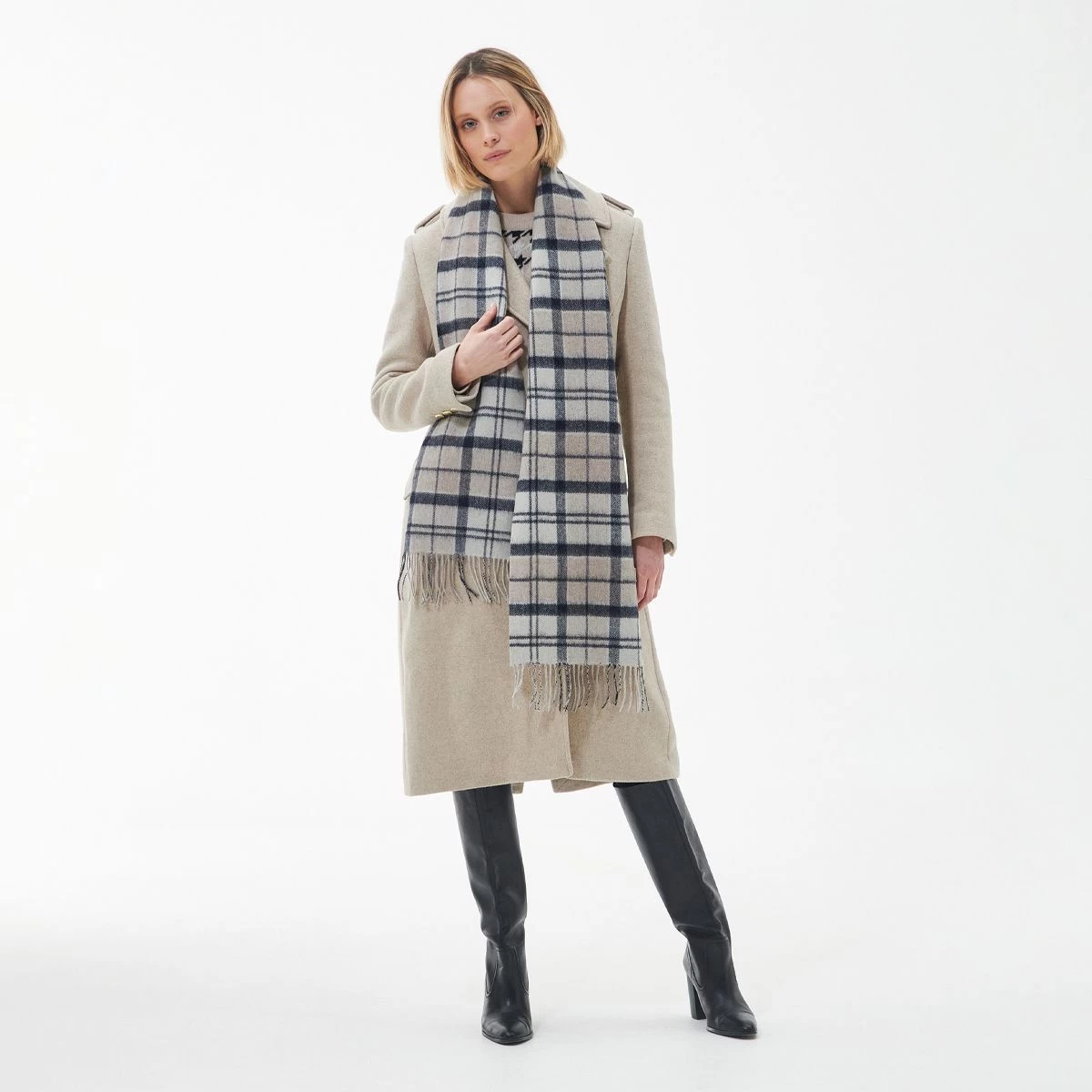 Barbour Jemima Tartan Scarf - Trench Tartan 3 Barbour Jemima Tartan Scarf - Trench Tartan - Image 3