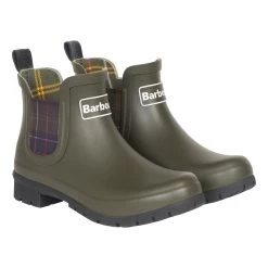 Barbour Women's Kingham Wellington Boots – Olive -Fashion Lady barbour kingham chelsea olive 1 1