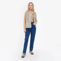 Barbour Women's Kintra Teddy Liner - Oat/Ancient Tartan -Fashion Lady barbour kintra liner oat ancient 3