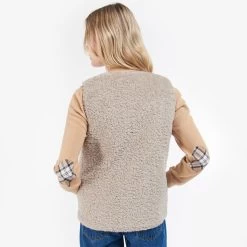 Barbour Women's Kintra Teddy Liner - Oat/Ancient Tartan -Fashion Lady barbour kintra liner oat ancient 4
