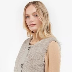 Barbour Women's Kintra Teddy Liner - Oat/Ancient Tartan -Fashion Lady barbour kintra liner oat ancient 5