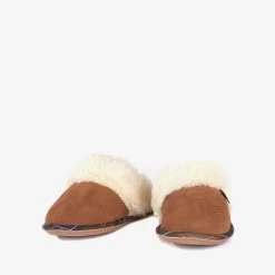 Barbour Women's Lydia Mule Slippers - Camel -Fashion Lady barbour lydia slipper camel 3