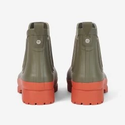 Barbour Women's Mallow Wellington Boots - Olive/Spiced Pumpkin -Fashion Lady barbour mallow olive pumpkin 5