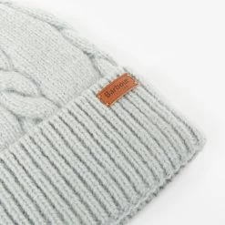 Barbour Meadow Cable Beanie Hat - Light Grey 6 Barbour Meadow Cable Beanie Hat - Light Grey -Fashion Lady barbour meadow cable beanie grey os 3