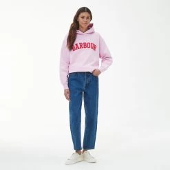 Barbour Women's Northumberland Patch Hoodie - Winter Heath -Fashion Lady barbour nrthmbrland hoodie heath 3