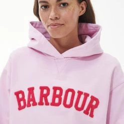Barbour Women's Northumberland Patch Hoodie - Winter Heath -Fashion Lady barbour nrthmbrland hoodie heath 5