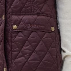 Barbour Women's Otterburn Quilted Gilet - Black Cherry -Fashion Lady barbour otterburn gilet blkchrry 6