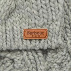 Barbour Women's Penshaw Beanie & Scarf Gift Set - Grey 11 Barbour Women's Penshaw Beanie & Scarf Gift Set - Grey -Fashion Lady barbour penshaw hat scf set grey os 4