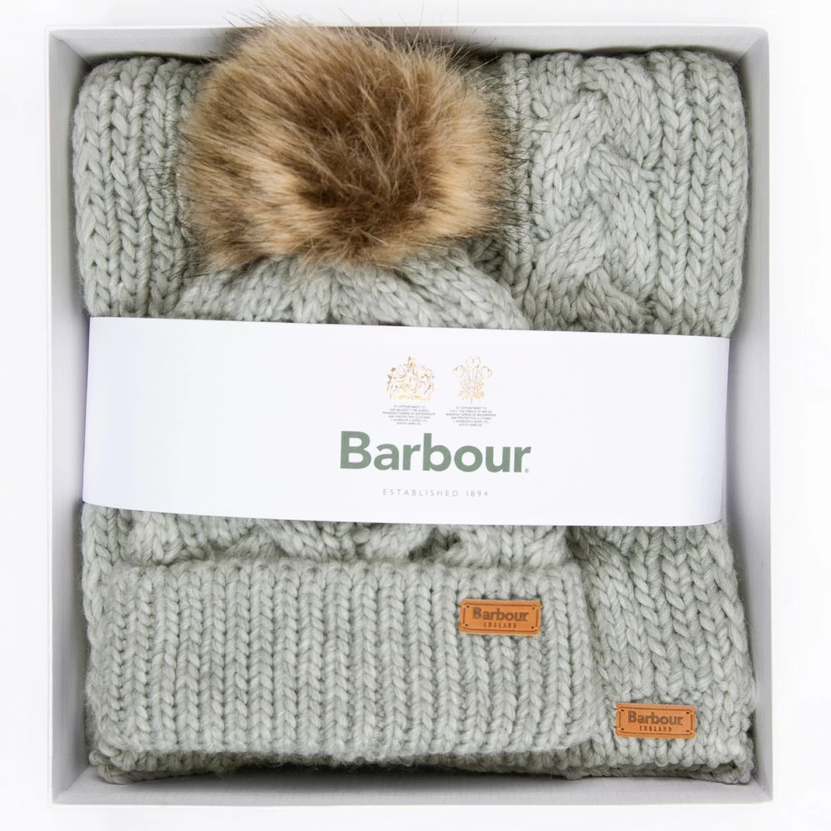 Barbour Women's Penshaw Beanie & Scarf Gift Set - Grey 7 Barbour Women's Penshaw Beanie & Scarf Gift Set - Grey - Image 7