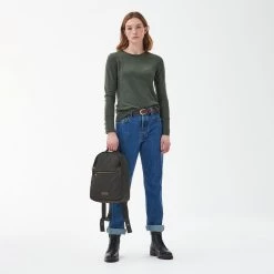 Barbour Quilted Backpack - Olive -Fashion Lady barbour quilted backpack olive 3