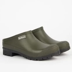 Barbour Women's Quinn Clogs - Olive -Fashion Lady barbour quinn olive 2 1