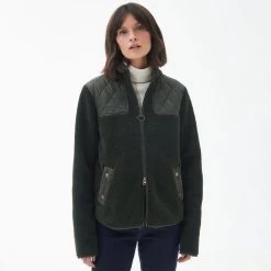 Barbour Women's Rockling Sherpa Fleece - Olive/Sage -Fashion Lady barbour rockling flce jckt olive 2 1