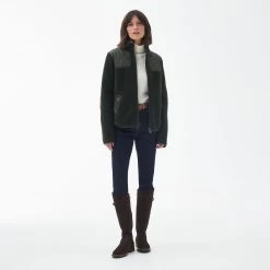 Barbour Women's Rockling Sherpa Fleece - Olive/Sage -Fashion Lady barbour rockling flce jckt olive 4