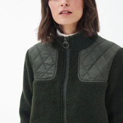 Barbour Women's Rockling Sherpa Fleece - Olive/Sage -Fashion Lady barbour rockling flce jckt olive 6