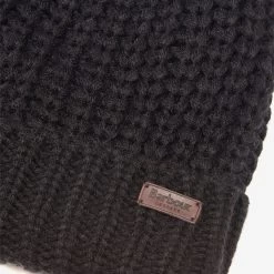 Barbour Women’s Saltburn Beanie – Black -Fashion Lady barbour saltburn beanie black 3