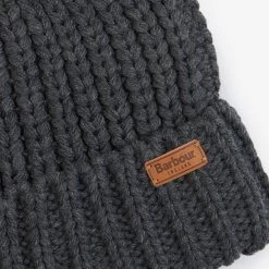 Barbour Women’s Saltburn Beanie – Charcoal -Fashion Lady barbour saltburn beanie charcoal os 3