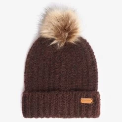 Barbour Women’s Beanie And Scarf Gift Set - Chocolate -Fashion Lady barbour saltburn hat scf set chc os 3