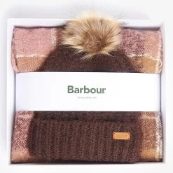 Barbour Women’s Beanie And Scarf Gift Set - Chocolate